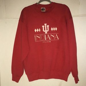 Indiana Hoosiers Vintage Unisex Embroidered Sweatshirt Size Large